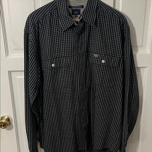 Tommy Hilfiger Navy and White Checkered Shirt